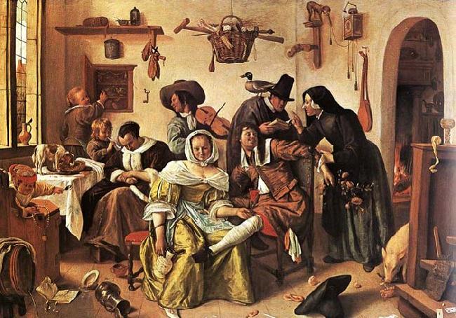 Jan Steen In Luxury, Look Out France oil painting art